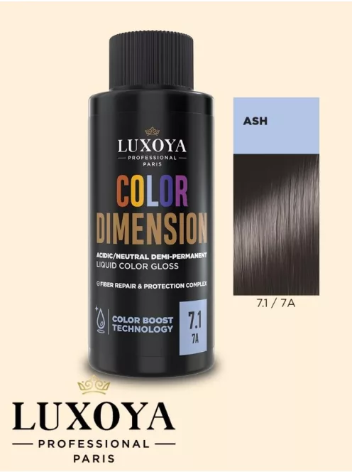 COLOR DIMENSION - Ápoló és ragyogást fokozó hajszínező 7.1/7A - 60ml