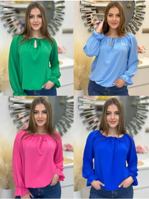 Vállra lehúzható blúz