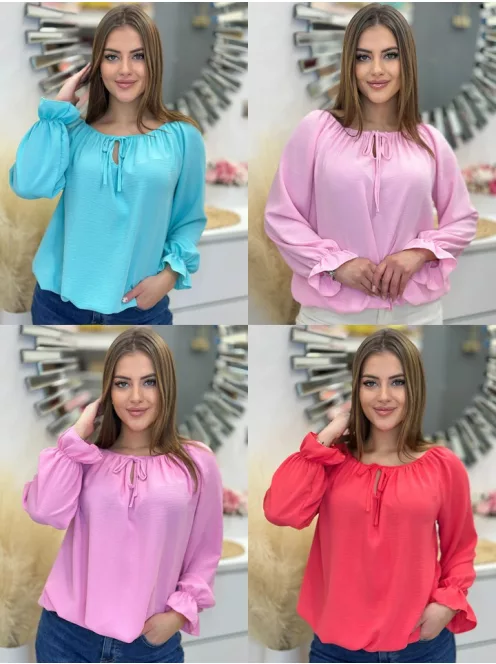 Vállra lehúzható blúz