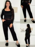 Mom fit nadrág övvel