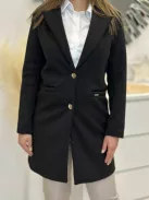 Elegáns, bélelt, szövetkabát