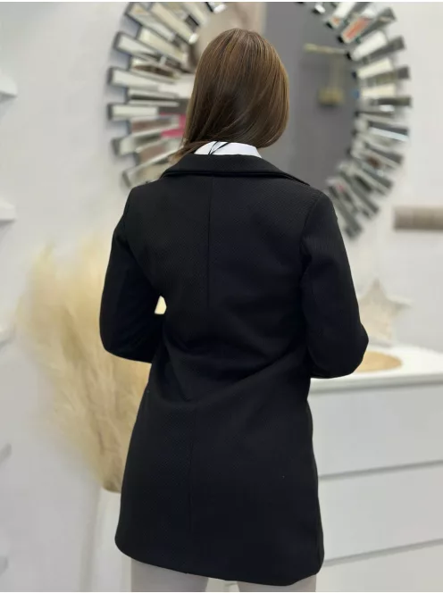 Elegáns, bélelt, szövetkabát