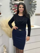 Elegáns szoknya övvel