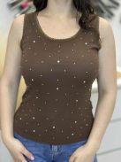 Rugalmas, pamut, ujjatlan felső