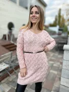 Műbőr, vékony, állítható gyöngycsatos öv.