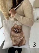 Mintás, vászontáska. Szélesség: 44 cm Magasság: 40,5 cm.