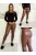 Fenékformáló, műbőr leggings