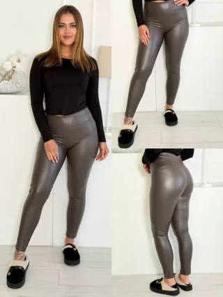 Fenékformáló, műbőr leggings
