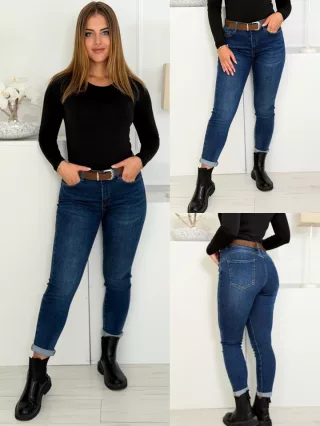 Skinny farmernadrág övvel