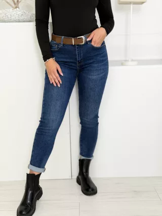 Skinny farmernadrág övvel