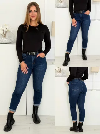 Csinos Mom fit farmernadrág övvel