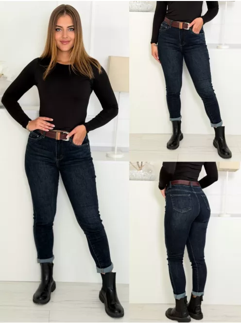 Skinny farmernadrág övvel