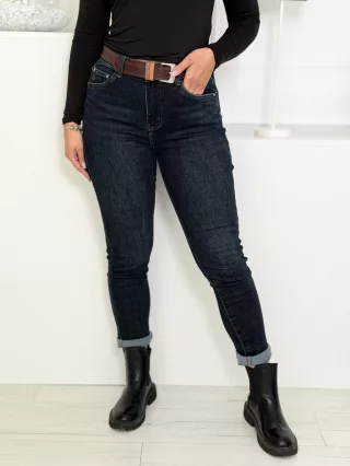 Skinny farmernadrág övvel