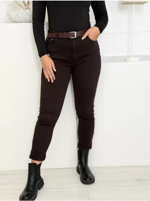 Mom fit farmernadrág övvel