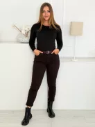 Mom fit farmernadrág övvel