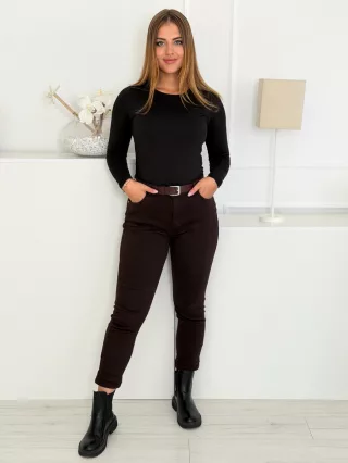 Mom fit farmernadrág övvel