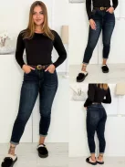 Mom fit farmernadrág övvel