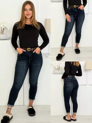 Mom fit farmernadrág övvel