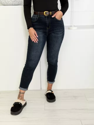 Mom fit farmernadrág övvel