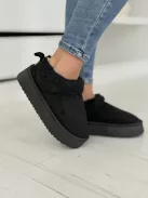 Velúr hatású bokacsizma