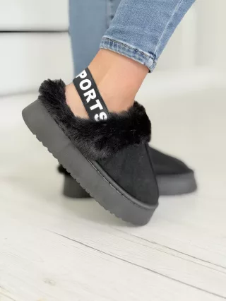 Velúr hatású utcai papucs