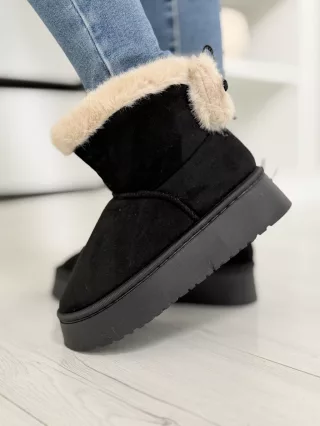 Velúr hatású bokacsizma