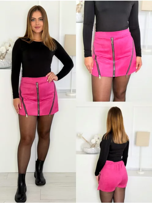 Velúr hatású skort