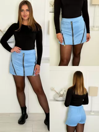 Velúr hatású skort