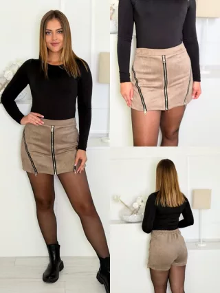 Velúr hatású skort