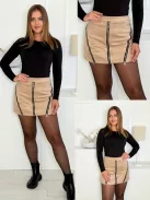 Velúr hatású skort