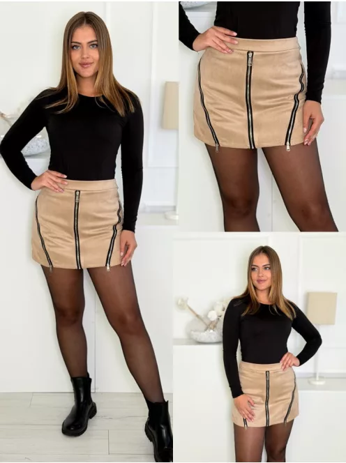 Velúr hatású skort