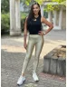   Extra rugalmas, fényes anyagú, magas, gumis derekú, kényelmes, csinos leggings. (S-L méretre ajánljuk.)