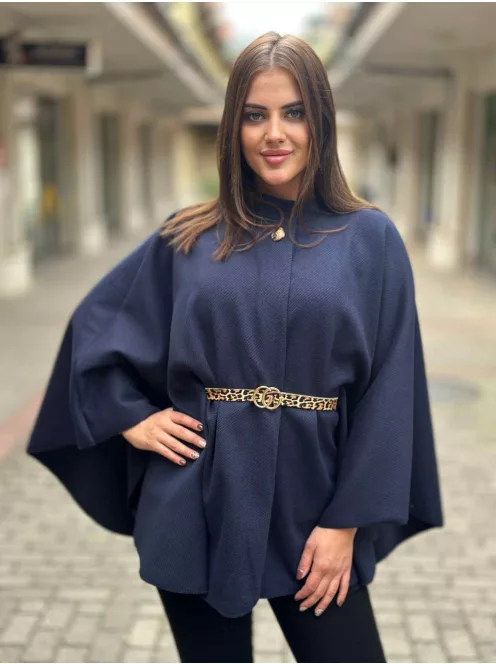 Szövet hatású, lenge fazonú, béleletlen, nem rugalmas anyagú, gombos, vékony, átmeneti poncsó övvel. (S-XL méretre ajánljuk.)