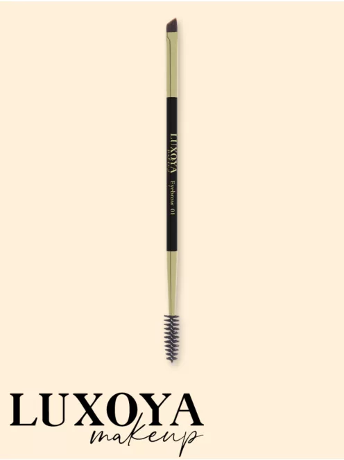 Luxoya sminkecset - 2 részből álló szemöldök ecset, kefés és vágott végekkel